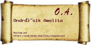 Ondrásik Amelita névjegykártya